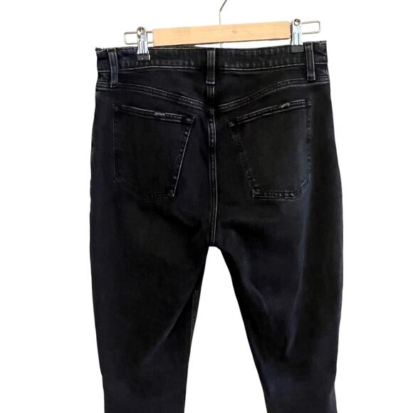 Abercrombie & Fitch A&F Curve Love Skinny High Rise Distressed Jeans Black 28 - Picture 6 of 9